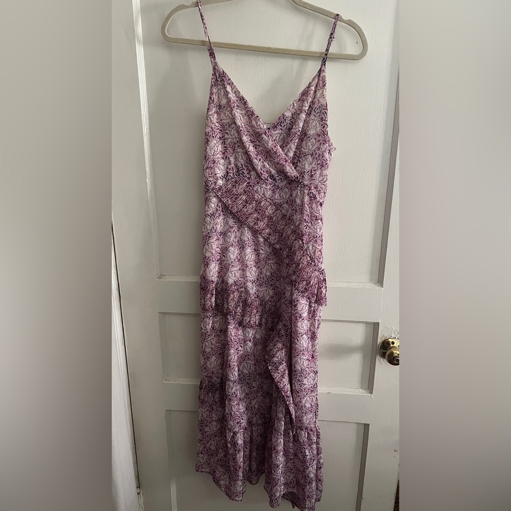Lulu's Lavender Asymmetrical Floral Dress